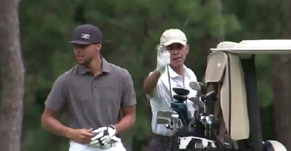 Steph Curry and Barack Obama hit the links for a round of golf		Posted by	Harry Lyles Jr.