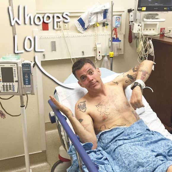 Jackass star Steve-O breaks BOTH feet while performing stunt