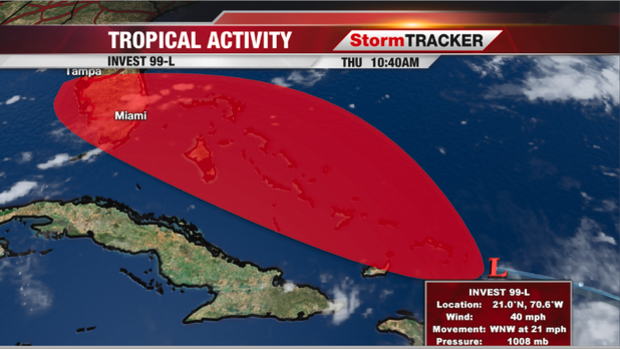 Tropical disturbance moving toward Bahamas, likely to become 'Hermine'