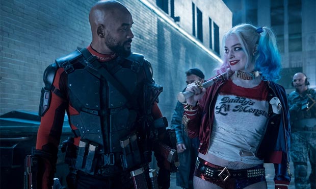 Suicide Squad stars Will Smith and Margot Robbie as super villians Deadshot and Harley Quinn