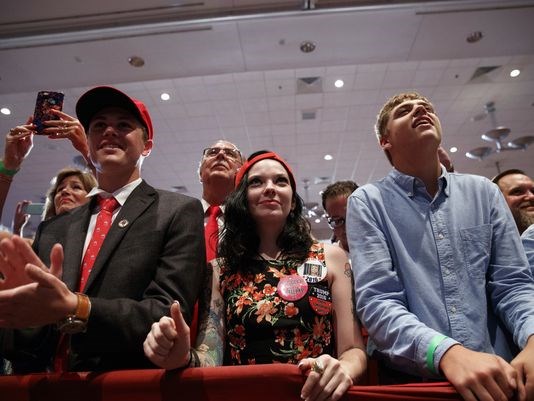 Supporters at Donald Trump rally Aug. 12 in Altoona Pa