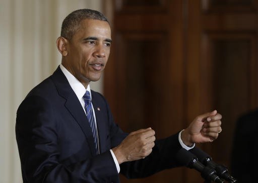 President Barack Obama speak to reporters during a joint news conference with Singapore's Prime Minister Lee Hsien Loong in the East Room of the White House in Washington Tuesday Aug. 2 2016