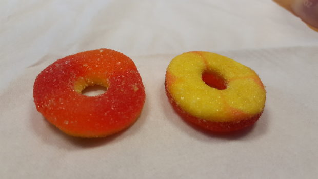 The edible marijuana gummy ring candies that sickened 19 people after a quinceañera on Saturday