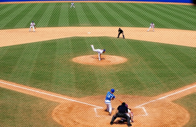 Taiwan faces South Korea in the men's preliminary round baseball game during the 2008 Beijing Olympics