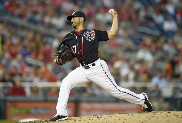 Washington Nationals starting pitcher Gio Gonzalez delivers a pitch during the fourth inning of a baseball game against the San Francisco Giants Friday Aug