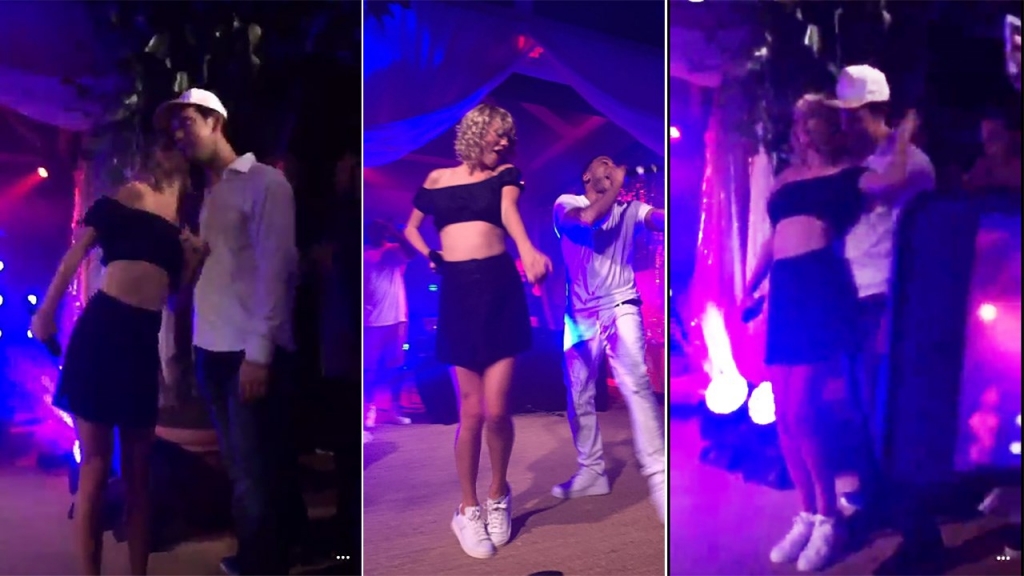 Taylor Swift, Nelly perform duet at Karlie Kloss' birthday party