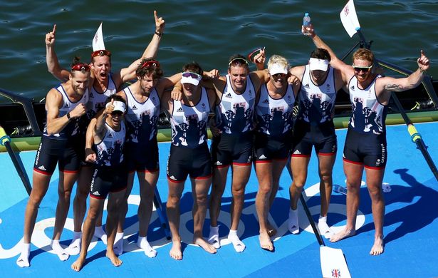 Team GB's men's eight after their victory