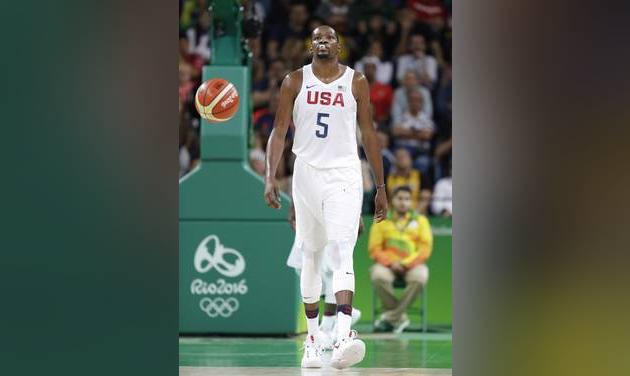 United States&#039 Kevin Durant walks up court during a men's basketball game against Serbia at the 2016 Summer Olympics in Rio de Janeiro Brazil Friday Aug. 12 2016