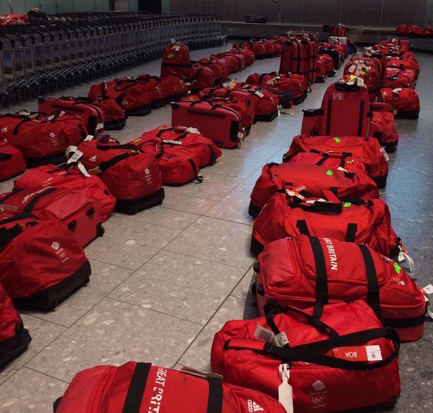 TeamGB

Team GB members had a spot of bother finding their luggage after landing at Heathrow