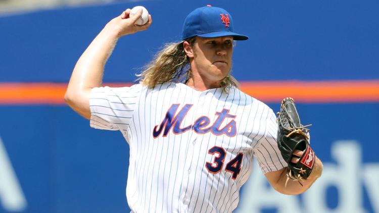 Aug 11 2016 New York City NY USA New York Mets starting pitcher Noah Syndergaard attempts a first base pick off during the first inning against the Arizona Diamondbacks at Citi Field. Mandatory Credit Anthony Gruppuso-USA TODAY Sports