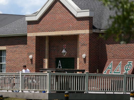 The Alpha Delta Phi's fraternity house in Tallahassee. Austin Harrouff was a member but did not live in the house