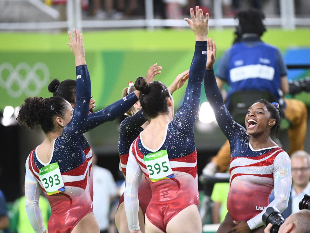 The Final Five take home team gold in the all-around at the 2016 Rio Olympics