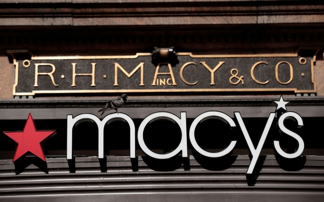 The Macy's sign hangs over its flagship store in Herald Square