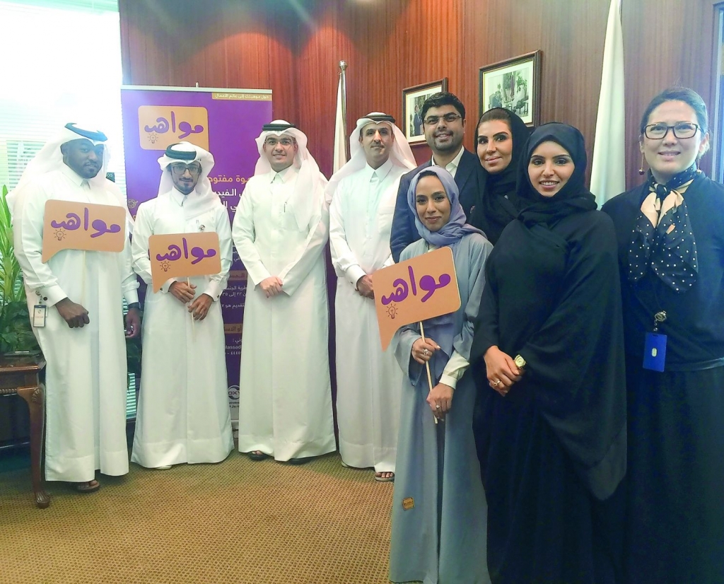 The Mawaheb competitors and jury members at the event