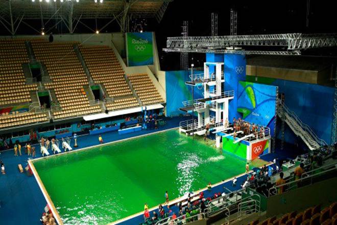 The Rio authorities have attributed algae infestation as the reason for the colour change