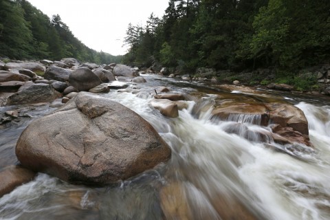 The Wassataquoik Stream flows through the newly created Katahdin Woods and Waters National Monument