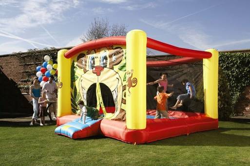 The bouncing castle came loose from its moorings