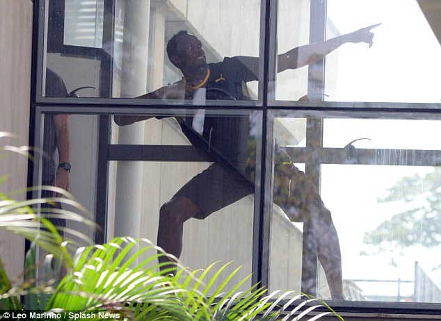 The familiar sight of Usain Bolt striking his trademark pose at another Olympic Games