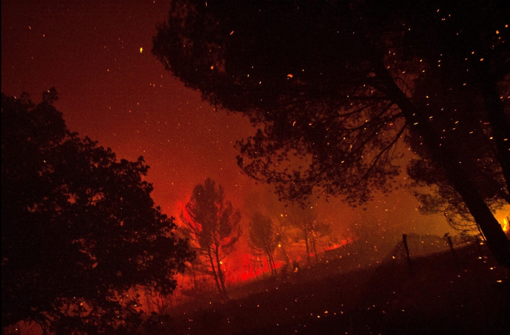 SIPA  REX  Shutterstock Wildfires have destroyed homes in Pennes-Mirabeau southern France as many in the town were evacuated. Wildfires in southern France- 10 Aug 2016