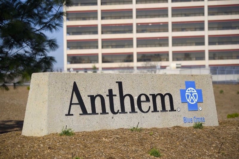 The office building of health insurer Anthem is seen in Los Angeles California