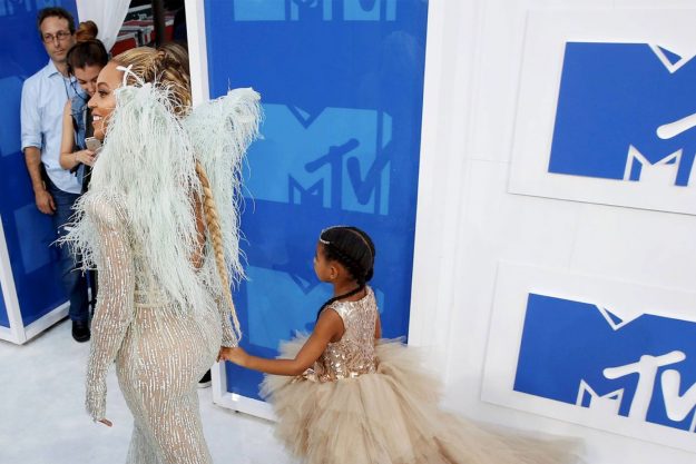 The pair stunned onlookers with their matching angel inspired dresses