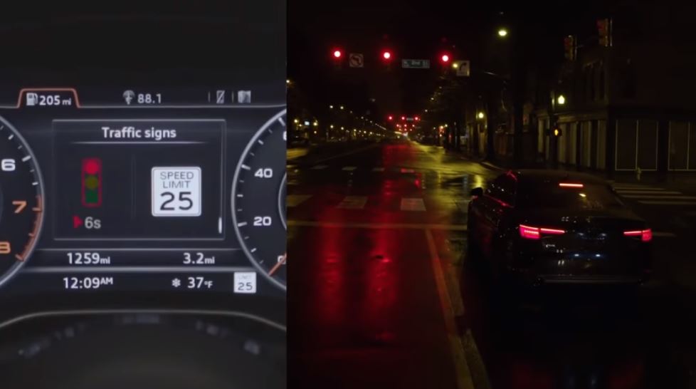 The technology to be launched by Audi in the autumn will tell drivers exactly how long they have until the lights change