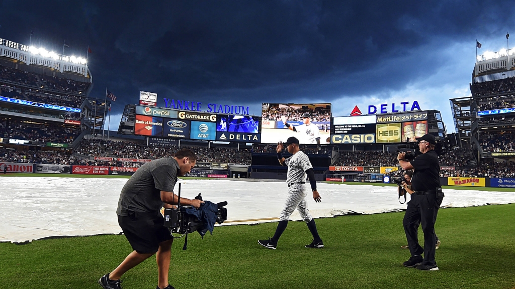 The weather was ominous for A-Rod's ceremony