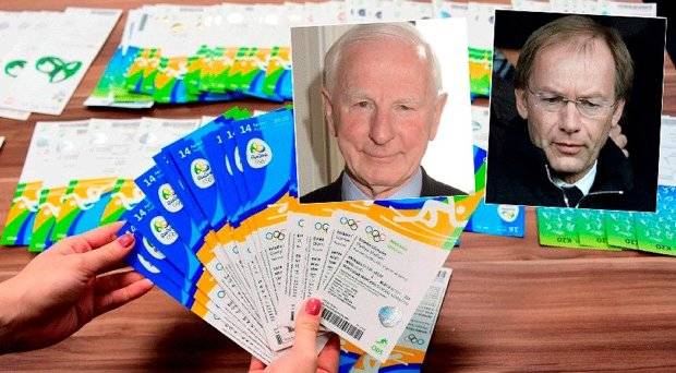 Tickets seized by Rio police inset right Pat Hickey inset far right Marcus Evans