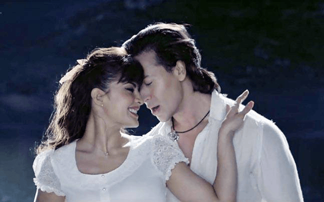 Tiger Shroff and Jaqueline Fernandez in a romantic scene from the film