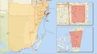 CDC map of where Zika is being spread in Miami