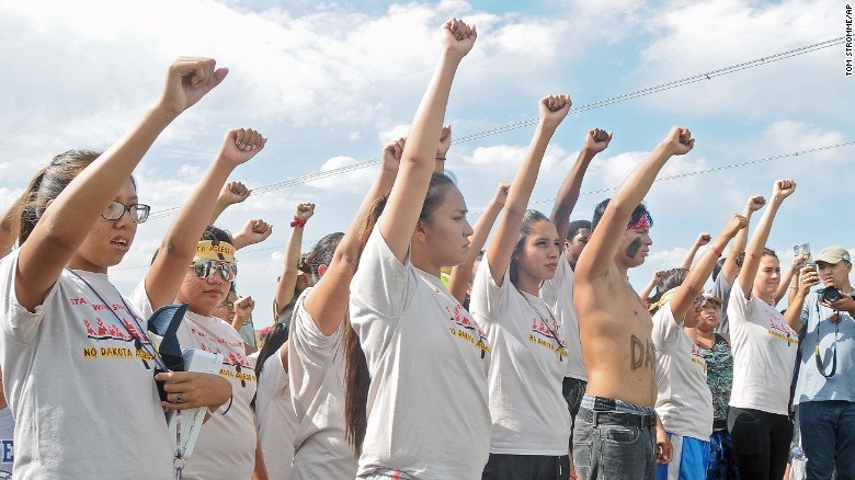 Tribes are protesting the North Dakota pipeline