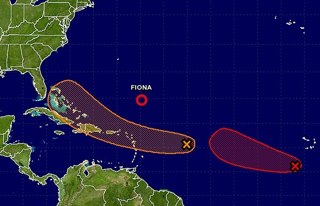 Fiona is holding as tropical depression in the Atlantic