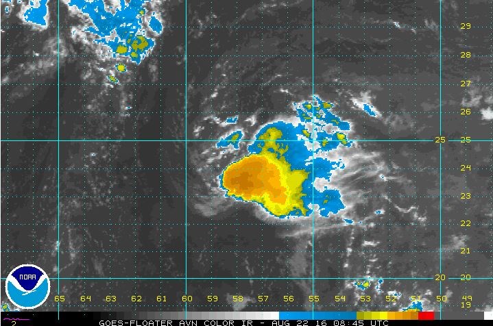 Tropical depression Fiona is holding steady in the Atlantic Ocean