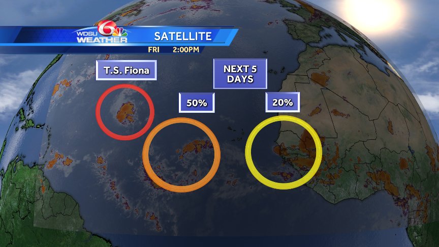 Tropical depression moving over the central Atlantic