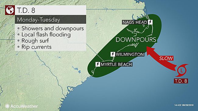 Tropical Depression Eight Forms East of North Carolina; Outer Banks Could Be Impacted Early Week | The Weather