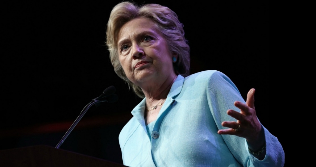 Democratic presidential nomiee Hillary Clinton addresses the National Association of Black Journalists and the National Association of Hispanic Journalists