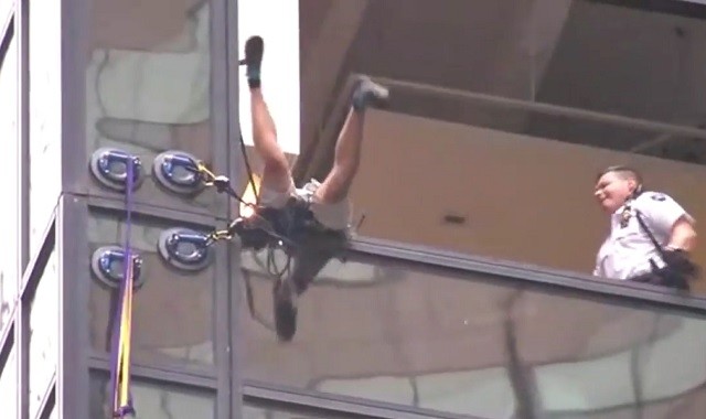 Man climbing Trump Tower in New York with suction cups nabbed by police