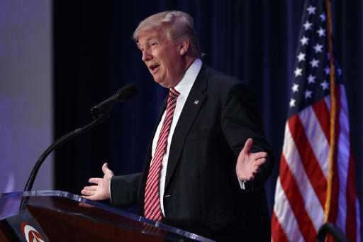 Republican presidential candidate Donald Trump speaks a group of pastors at the Orlando Convention Center Thursday Aug. 11 2016 in Orlando Fla