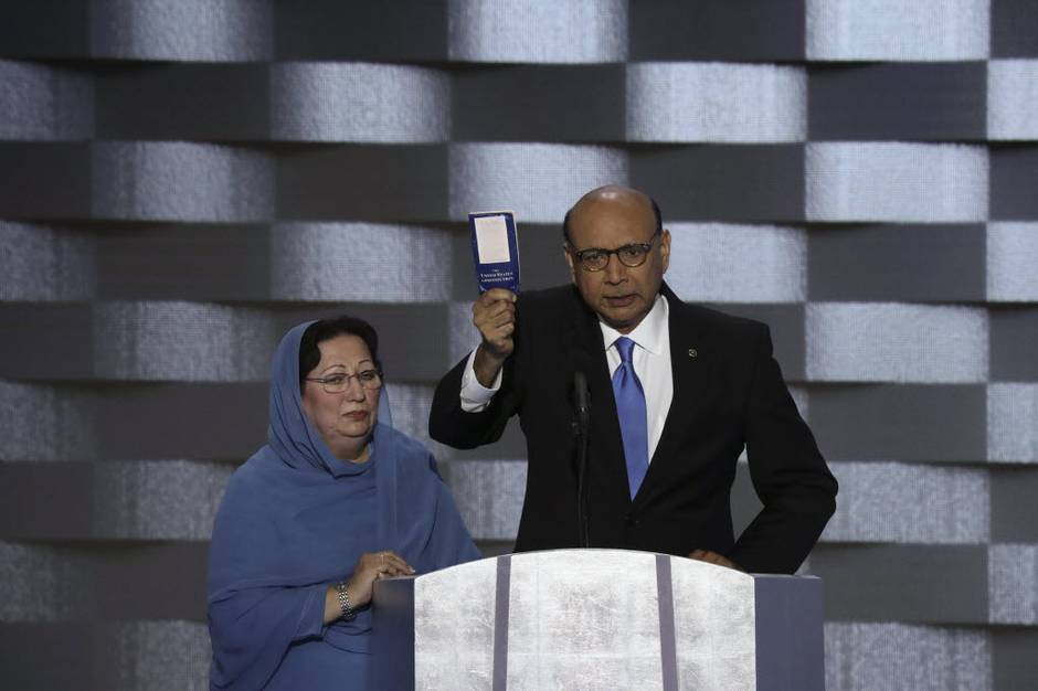 'Maybe she wasn't allowed to have anything to say' Trump on mom of Muslim US Army captain killed in Iraq