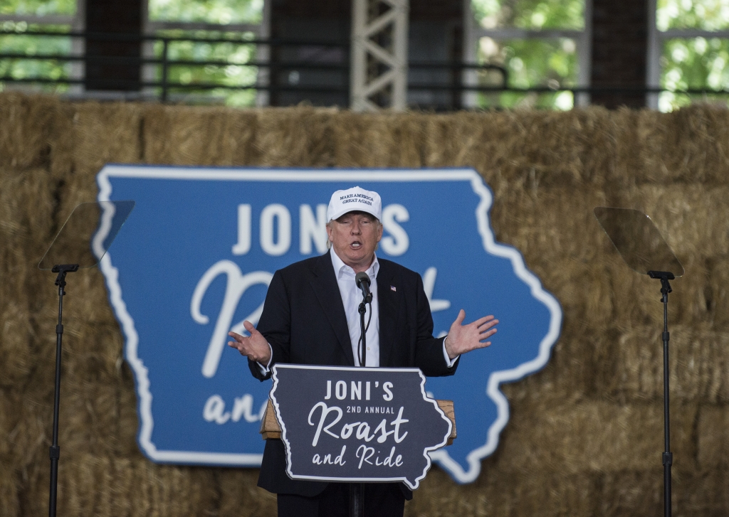 Donald Trump Attends Joni Ernst's Annual Roast And Ride In Des Moines