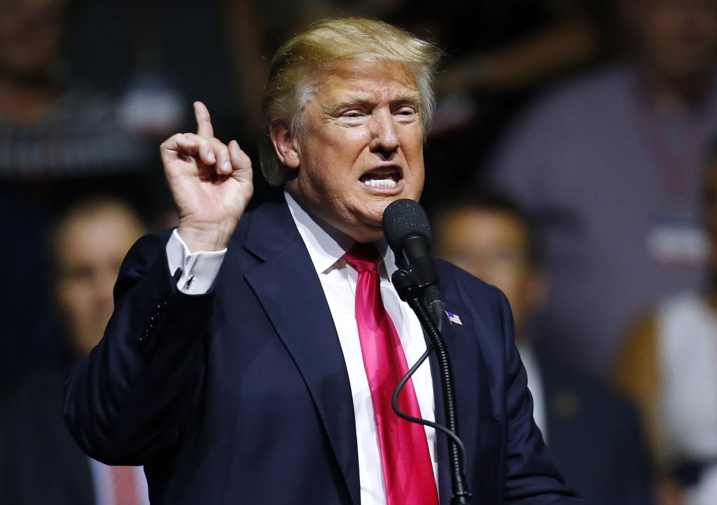 Republican Presidential nominee Donald Trump speaks to the crowd at a rally at the Mississippi Coliseum on Aug. 24 2016 in Jackson Mississippi. | Jonathan Bachman  Getty Images