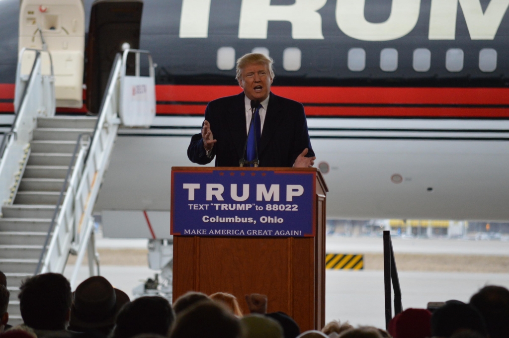 Donald Trump campaigns in Columbus