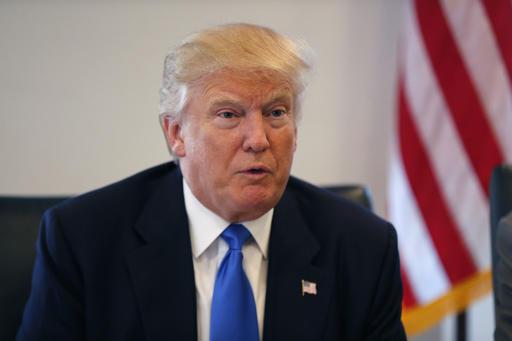 Republican presidential candidate Donald Trump holds a roundtable meeting with the Republican Leadership Initiative in his offices at Trump Tower in New York. Trump's campaign is planning its biggest ad