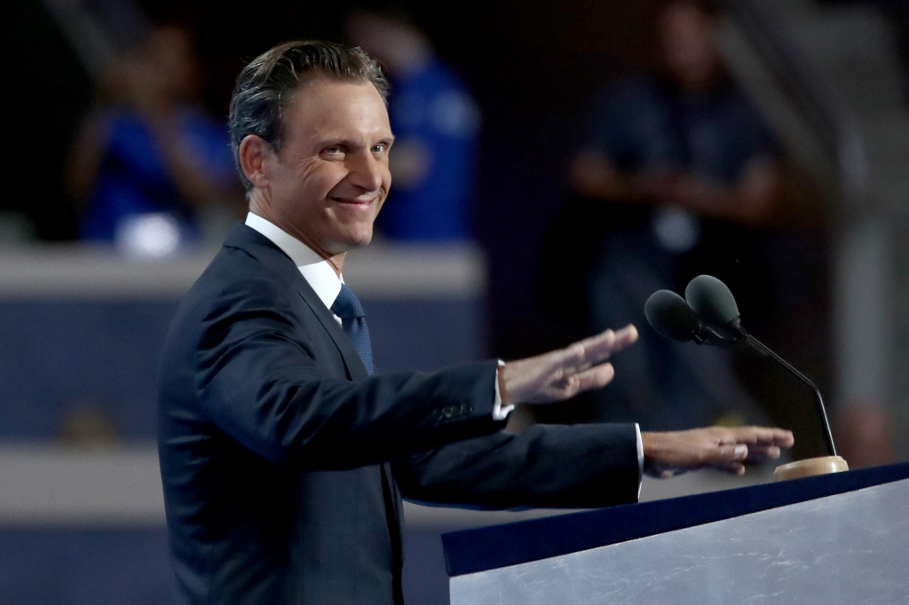 PHILADELPHIA PA- JULY 26 Actor Tony Goldwyn delivers remarks on the second day of the Democratic National Convention at the Wells Fargo Center