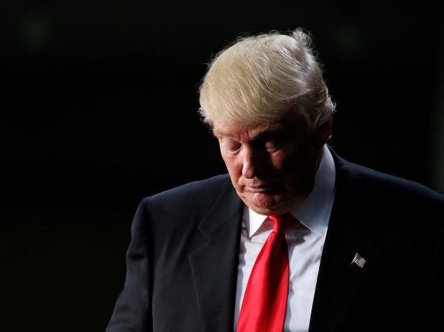 Republican presidential nominee Donald Trump speaks at a campaign rally in Charlotte North Carolina on Thursday