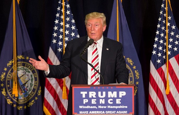 Republican Candidate Donald Trump Holds Campaign Rally In Windham New Hampshire