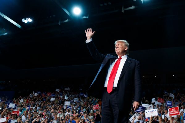 Donald Trump at an Erie Pa. rally