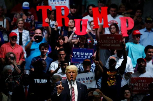 U.S. Republican presidential nominee Donal Trump Gives Speech at a campaign rally in Austin Texas Reuters