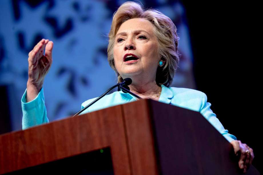 Democratic presidential candidate Hillary Clinton speaks at the 2016 National Association of Black Journalists and National Association of Hispanic Journalists Hall of Fame Luncheon at Marriott Wardman Park in Washington Friday Aug. 5 2016