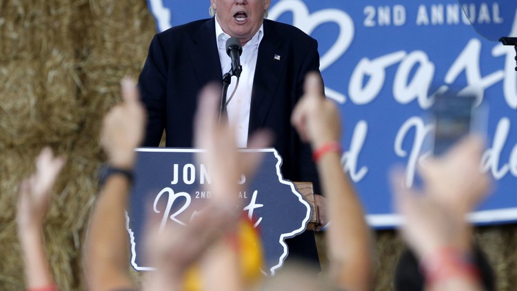 Warning of'war on farmers Trump seeks support in Iowa